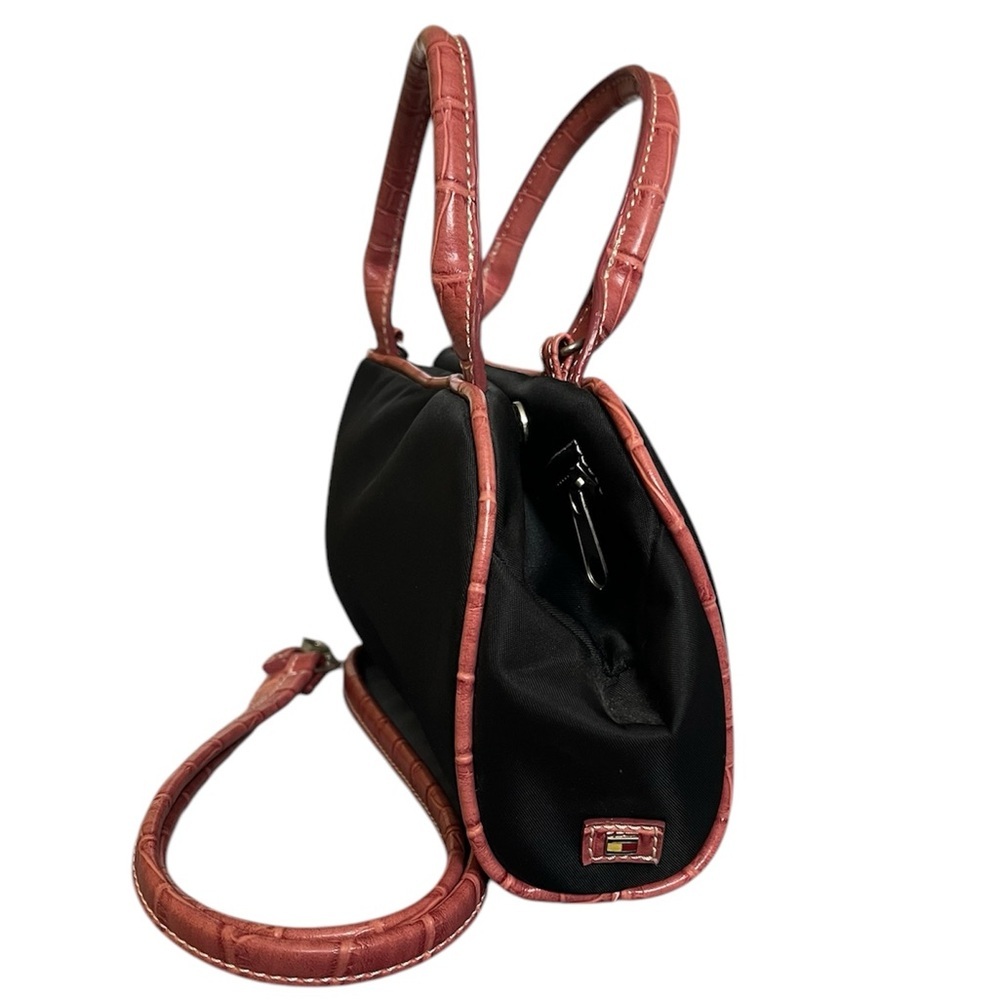 Tommy Hilfiger Y2K Black and Pink Shoulder Bag